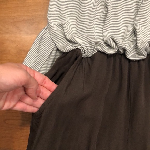 Size Small Elevenses dark brown/tan jumpsuit - Picture 2 of 7